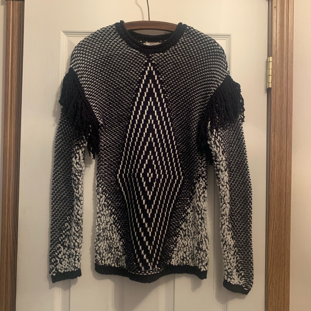 Pull & Bear pullover cozy sweater with fringe